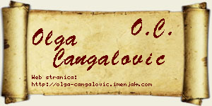 Olga Čangalović vizit kartica